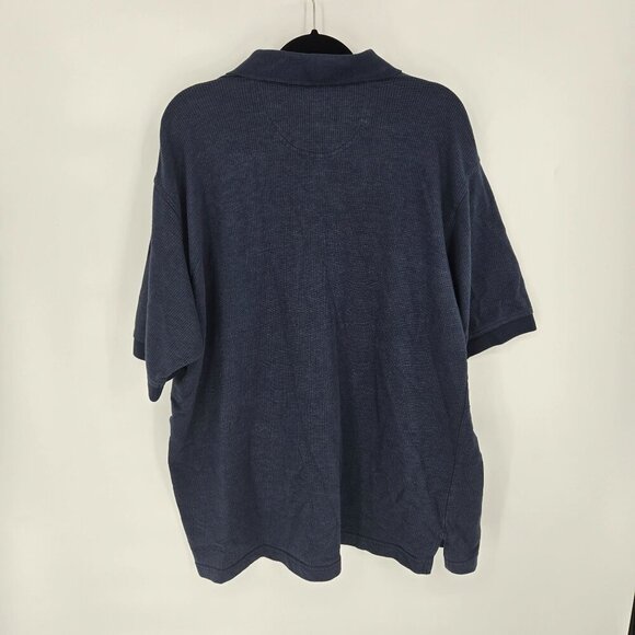 NFL Mens 2XL Houston Texans vintage 02 blue embroidered short sleeve polo waffle - Picture 7 of 8